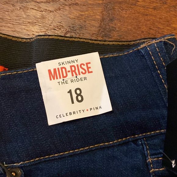 Celebrity Pink Dark Wash Plus Size Mid Rise Skinny Jeans Sz 18 NWT - Picture 4 of 9